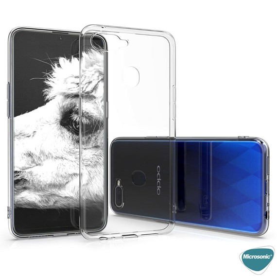 Microsonic Oppo A12 Kılıf Transparent Soft Beyaz 4