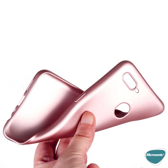 Microsonic Matte Silicone Oppo A12 Kılıf Mavi 3