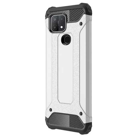 Microsonic Oppo A15 Kılıf Rugged Armor Gümüş 2