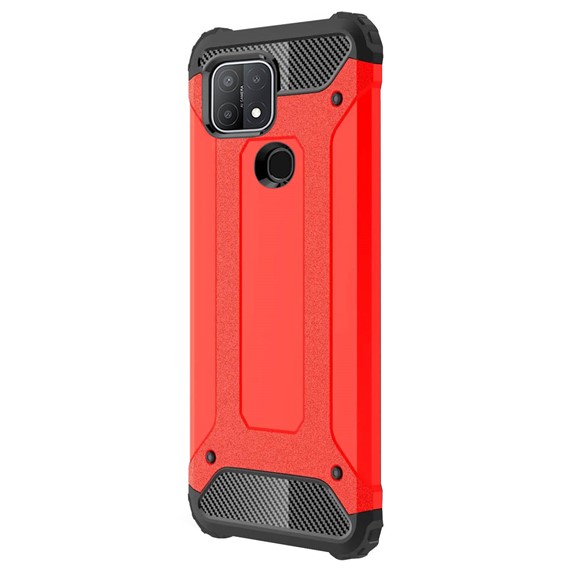 Microsonic Oppo A15 Kılıf Rugged Armor Kırmızı 2