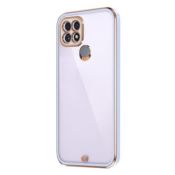 Microsonic Oppo A15 Kılıf Laser Plated Soft Lila 2