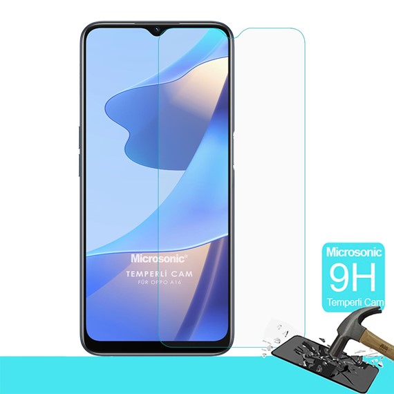 Microsonic Oppo A16 Tempered Glass Cam Ekran Koruyucu 1