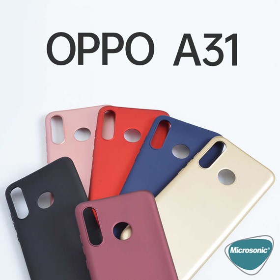 Microsonic Matte Silicone Oppo A31 Kılıf Mavi 5