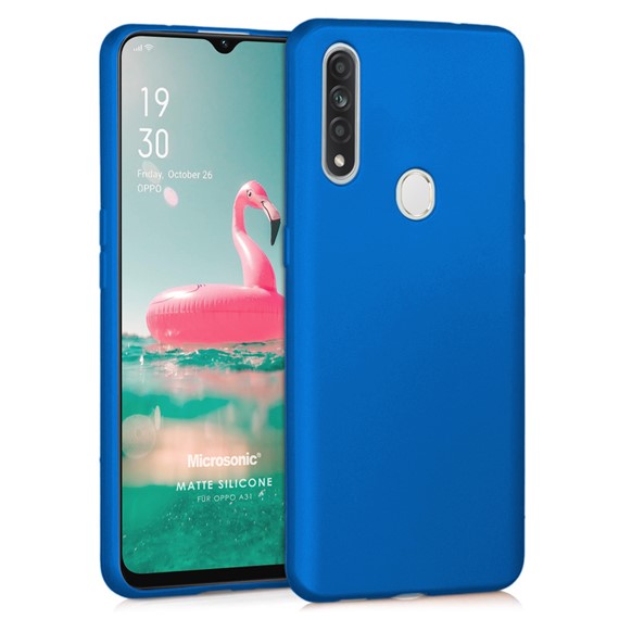 Microsonic Matte Silicone Oppo A31 Kılıf Mavi 1