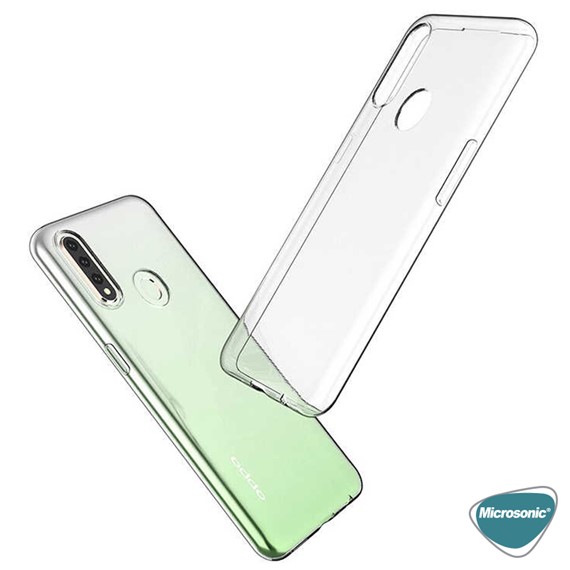 Microsonic Oppo A31 Kılıf Transparent Soft Beyaz 4