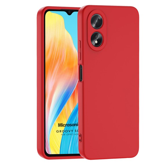 Microsonic Oppo A38 Kılıf Groovy Soft Kırmızı 1