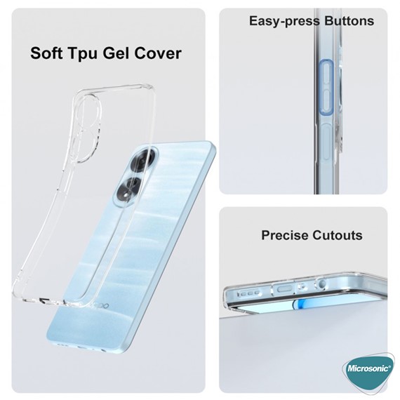 Microsonic Oppo A38 Kılıf Transparent Soft Şeffaf 2