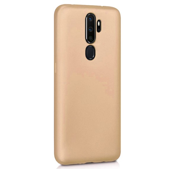 Microsonic Matte Silicone Oppo A5 2020 Kılıf Gold 2