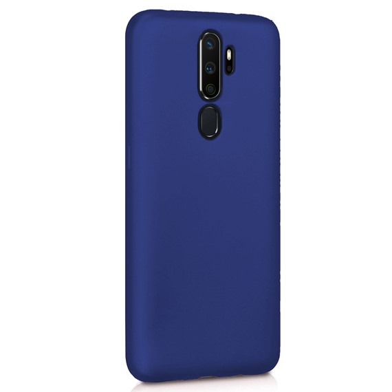 Microsonic Matte Silicone Oppo A5 2020 Kılıf Lacivert 2