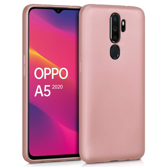 Microsonic Matte Silicone Oppo A5 2020 Kılıf Rose Gold 1