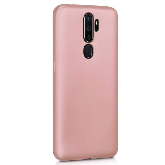 Microsonic Matte Silicone Oppo A5 2020 Kılıf Rose Gold 2