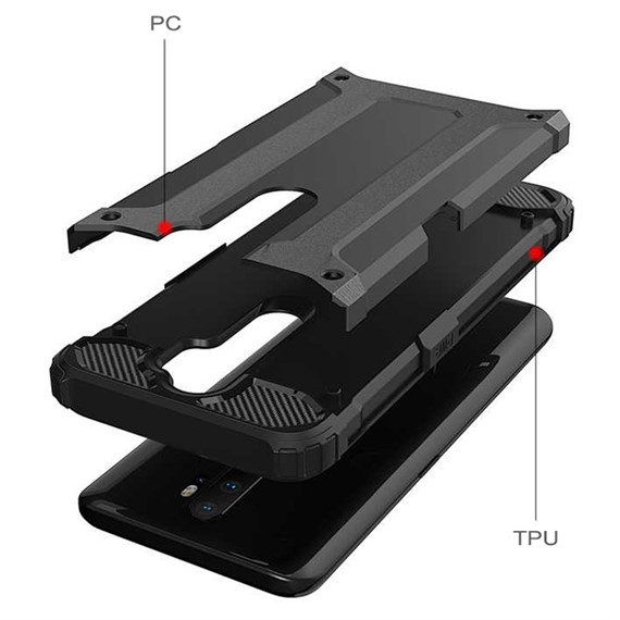 Microsonic Oppo A5 2020 Kılıf Rugged Armor Kırmızı 3