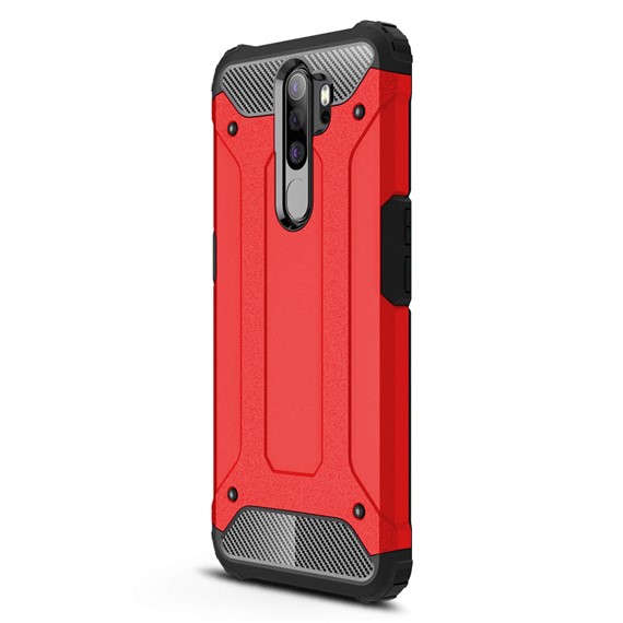 Microsonic Oppo A5 2020 Kılıf Rugged Armor Kırmızı 2