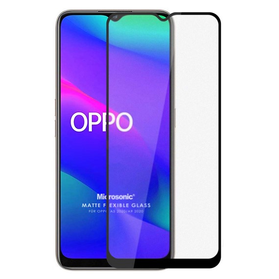 Microsonic Oppo A5 2020 Seramik Matte Flexible Ekran Koruyucu Siyah 2