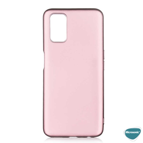 Microsonic Matte Silicone Oppo A52 Kılıf Rose Gold 3