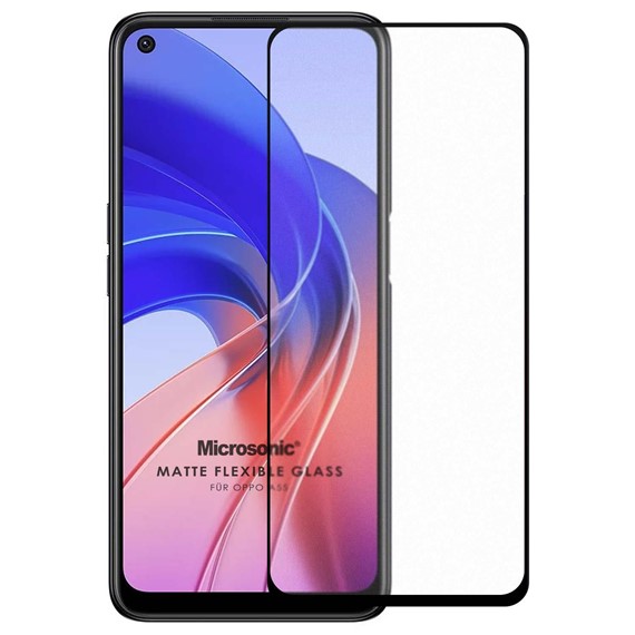 Microsonic Oppo A55 4G Seramik Matte Flexible Ekran Koruyucu Siyah 2