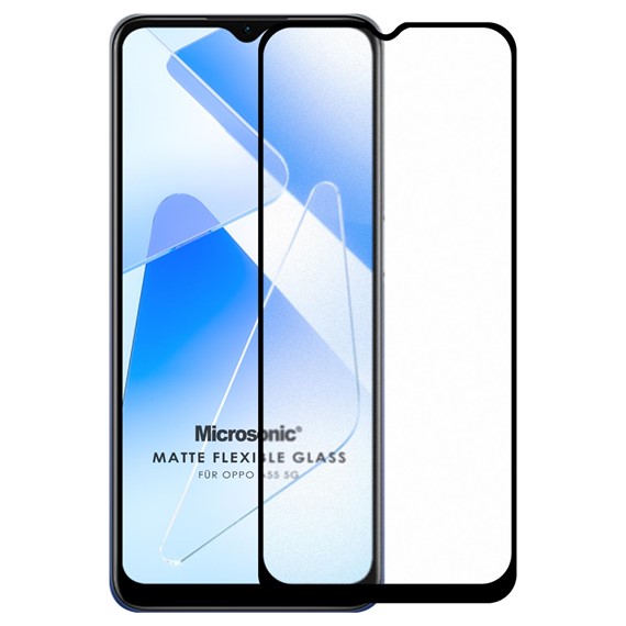 Microsonic Oppo A55 5G Seramik Matte Flexible Ekran Koruyucu Siyah 2