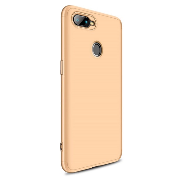 Microsonic Oppo A5S Kılıf Double Dip 360 Protective Gold 2