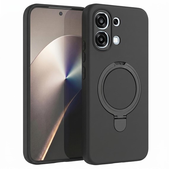 Microsonic Oppo A6 Pro Kılıf Aura Stant MagSafe Siyah 1