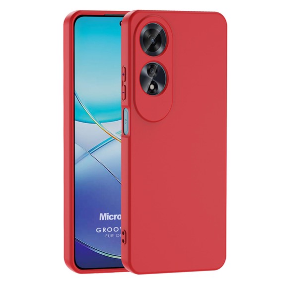 Microsonic Oppo A60 Kılıf Groovy Soft Kırmızı 1