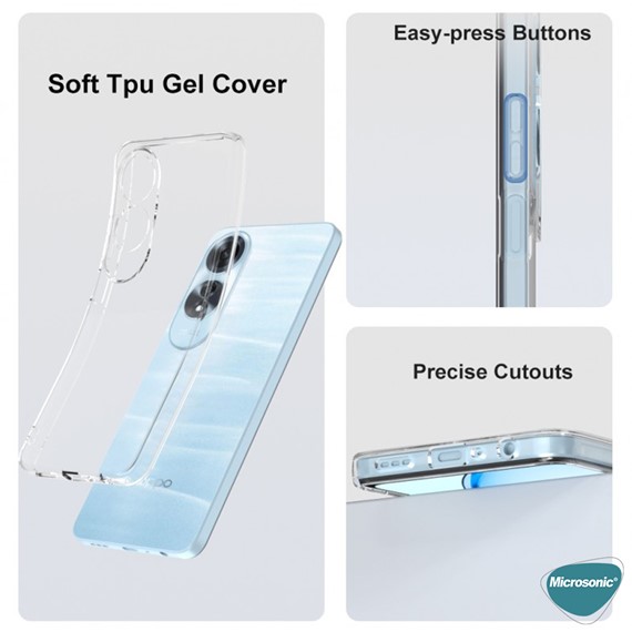 Microsonic Oppo A60 Kılıf Transparent Soft Şeffaf 2