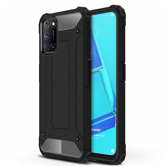 Microsonic Oppo A72 Kılıf Rugged Armor Siyah 1