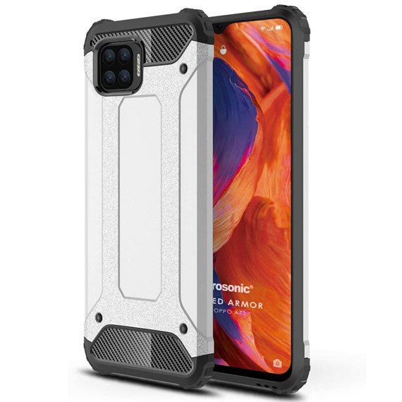 Microsonic Oppo A73 Kılıf Rugged Armor Gümüş 1