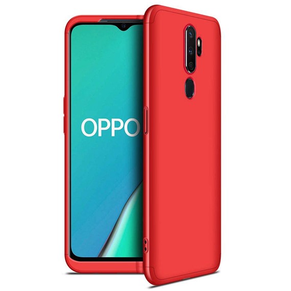 Microsonic Oppo A9 2020 Kılıf Double Dip 360 Protective Kırmızı 1