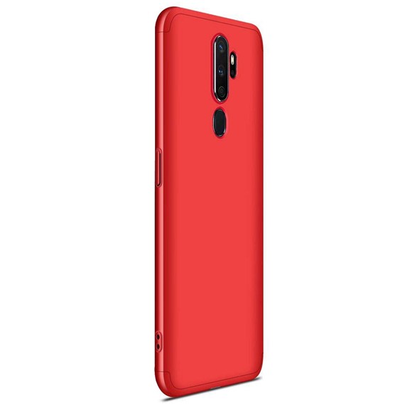 Microsonic Oppo A9 2020 Kılıf Double Dip 360 Protective Kırmızı 2