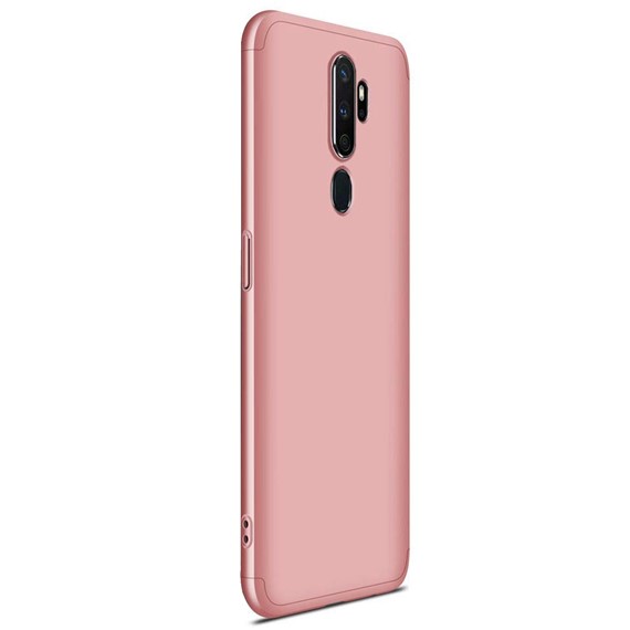 Microsonic Oppo A9 2020 Kılıf Double Dip 360 Protective Rose Gold 2