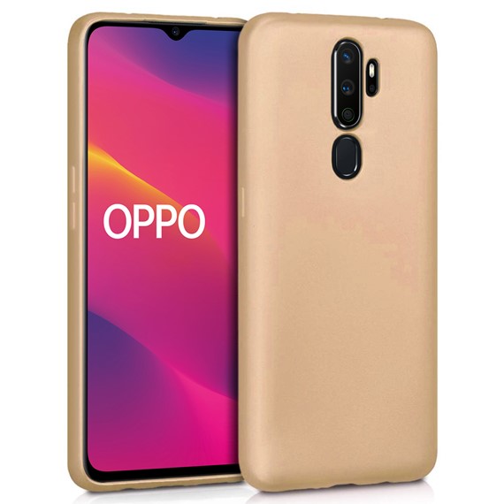 Microsonic Matte Silicone Oppo A9 2020 Kılıf Gold 1