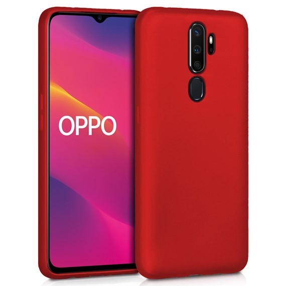 Microsonic Matte Silicone Oppo A9 2020 Kılıf Kırmızı 1