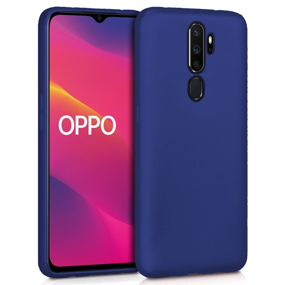 Microsonic Matte Silicone Oppo A9 2020 Kılıf Lacivert 1