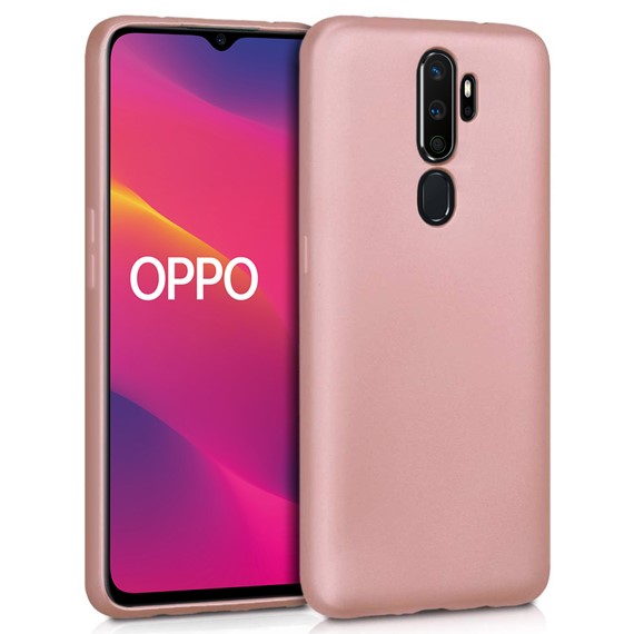 Microsonic Matte Silicone Oppo A9 2020 Kılıf Rose Gold 1