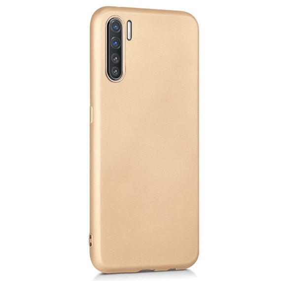 Microsonic Matte Silicone Oppo A91 Kılıf Gold 2