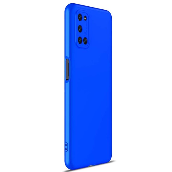 Microsonic Oppo A92 Kılıf Double Dip 360 Protective Mavi 2