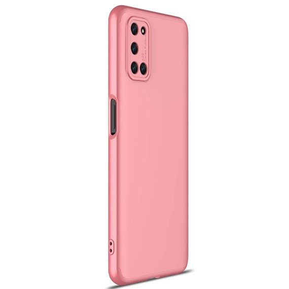 Microsonic Oppo A92 Kılıf Double Dip 360 Protective Rose Gold 2