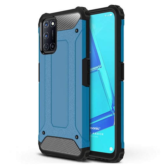 Microsonic Oppo A92 Kılıf Rugged Armor Mavi 1