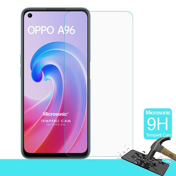 Microsonic Oppo A76 Tempered Glass Cam Ekran Koruyucu 1