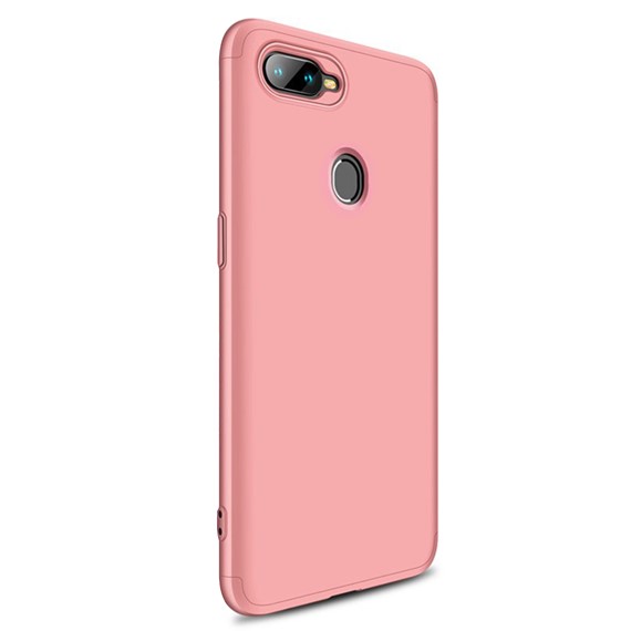 Microsonic Oppo AX7 Kılıf Double Dip 360 Protective Rose Gold 2