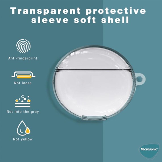 Microsonic Oppo Enco Air Kılıf Transparent Clear Soft Şeffaf 4