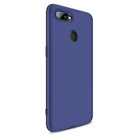 Microsonic Oppo F9 F9 Pro Kılıf Double Dip 360 Protective Lacivert 2