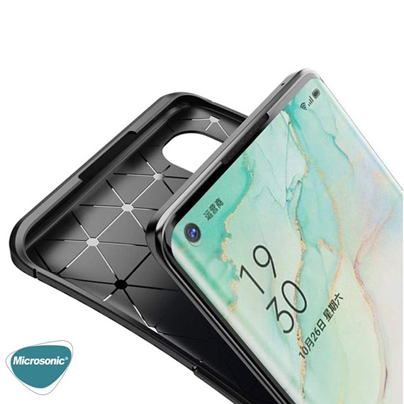 Microsonic Oppo Reno 3 Pro Kılıf Kickstand Ring Holder Kırmızı 4