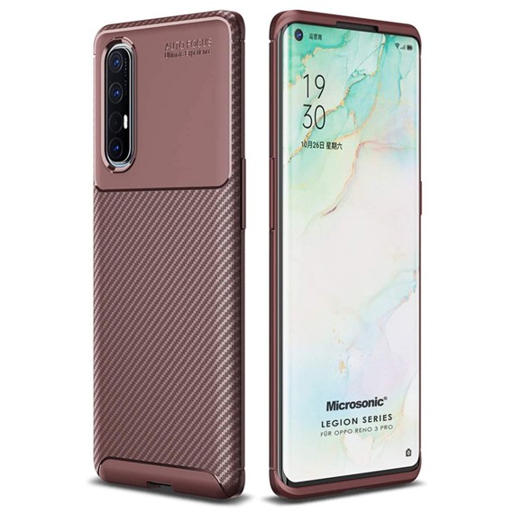 Microsonic Oppo Reno 3 Pro Kılıf Legion Series Kahverengi 1