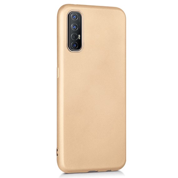 Microsonic Matte Silicone Oppo Reno 3 Pro Kılıf Gold 2