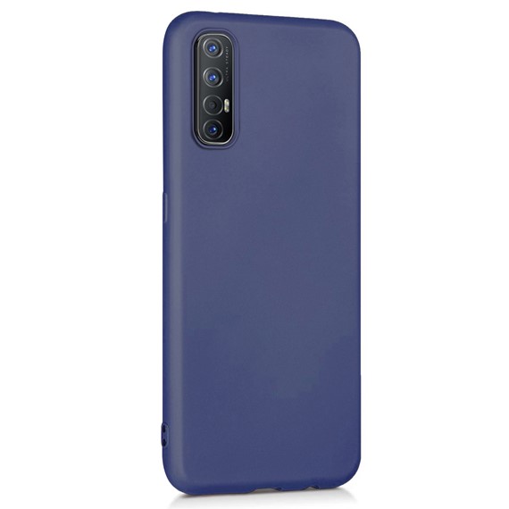 Microsonic Matte Silicone Oppo Reno 3 Pro Kılıf Lacivert 2