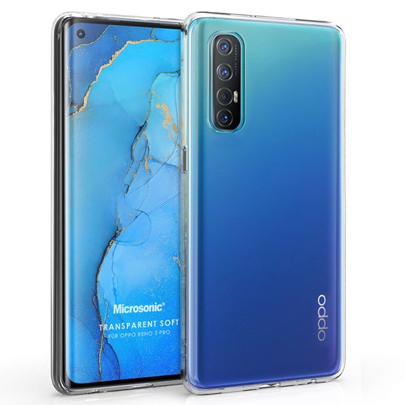 Microsonic Oppo Reno 3 Pro Kılıf Transparent Soft Beyaz 1