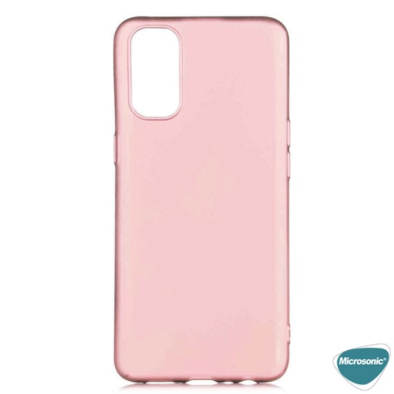 Microsonic Matte Silicone Oppo Reno 4 Kılıf Rose Gold 3