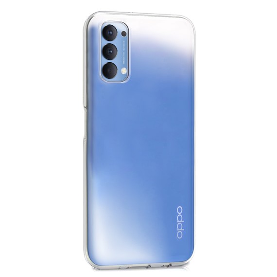 Microsonic Oppo Reno 4 Kılıf Transparent Soft Beyaz 2