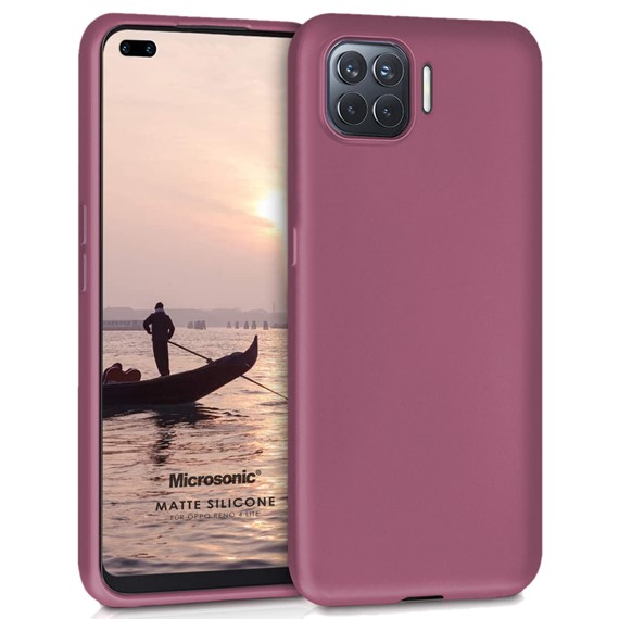 Microsonic Matte Silicone Oppo Reno 4 Lite Kılıf Mor 1